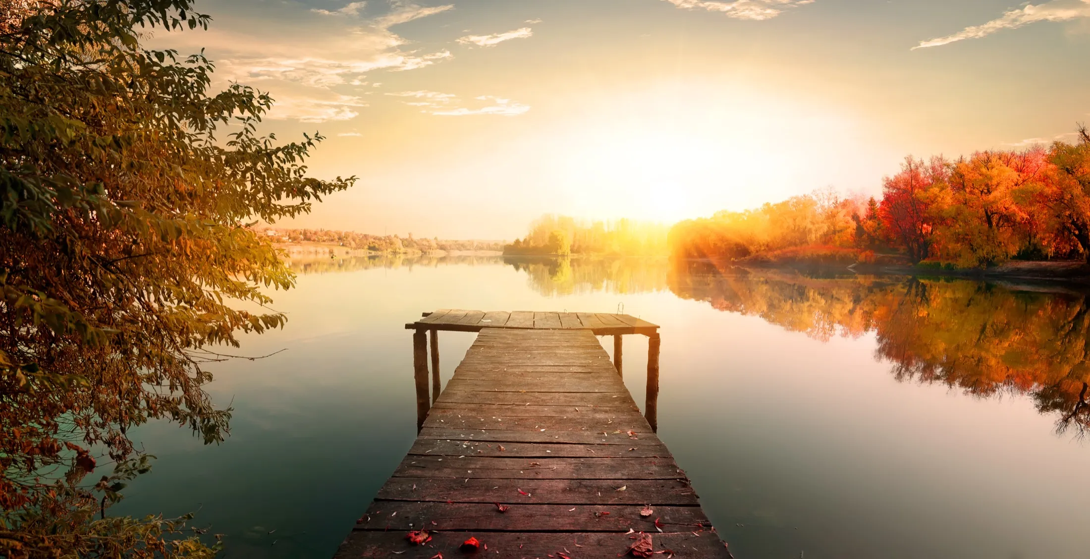 A quiet dock reaching onto still water at dusk — a steady place to start.