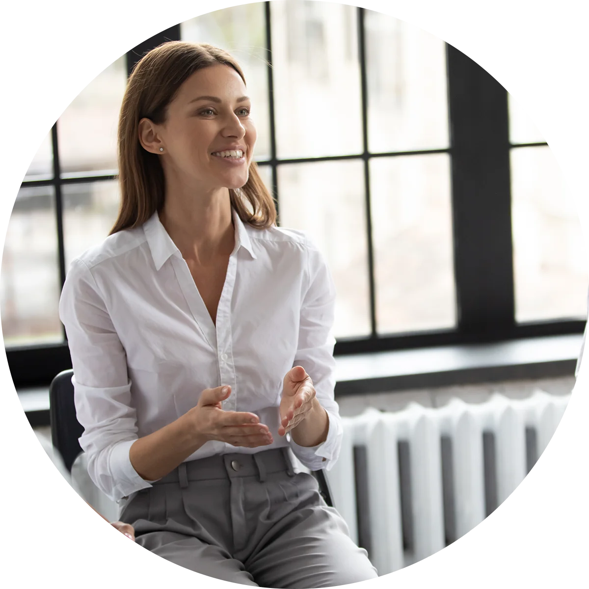 A woman participates in a therapy program for addiction at Jasper Grove Recovery.