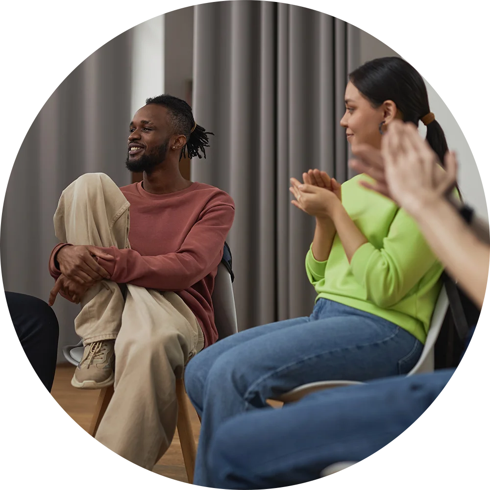 group therapy clapping